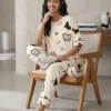 CREAM BEAR PJ-SUIT 2