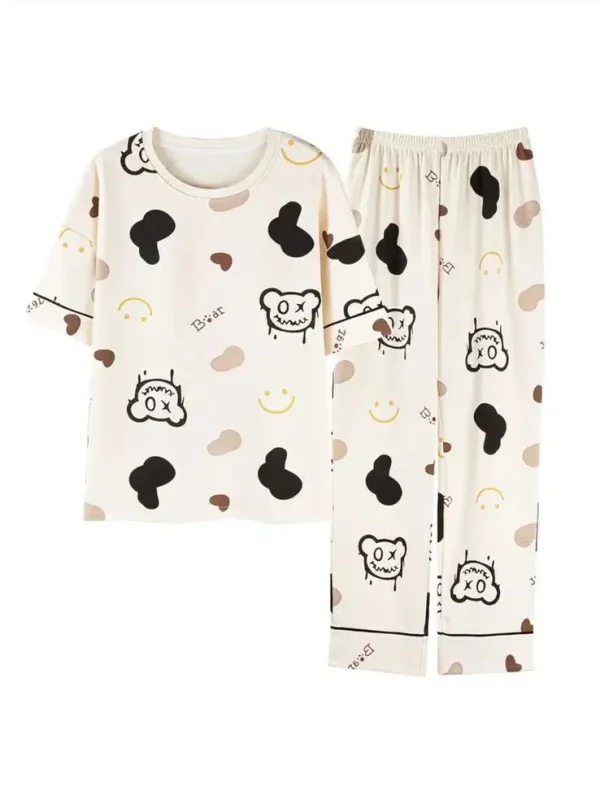 CREAM BEAR PJ-SUIT 3